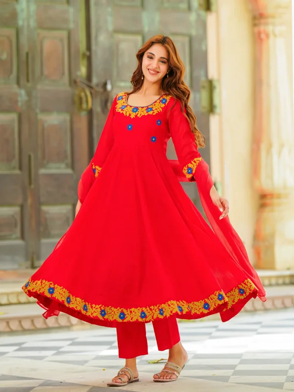 Cotton 64 Kali Chaniya Lehenga – Print & Plain Combination