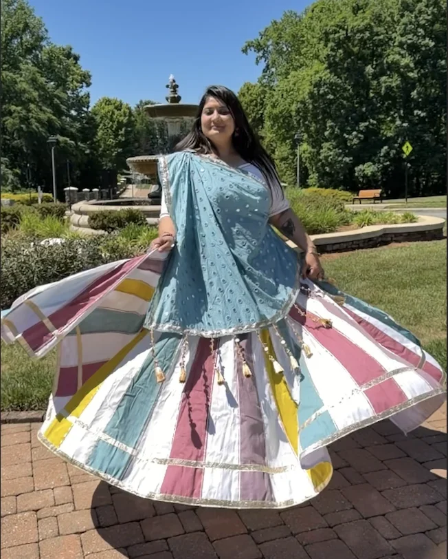 72 Kali Pastel Chaniya Lehenga with blouse piece