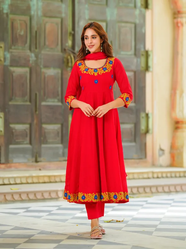 Cotton 64 Kali Chaniya Lehenga – Print & Plain Combination